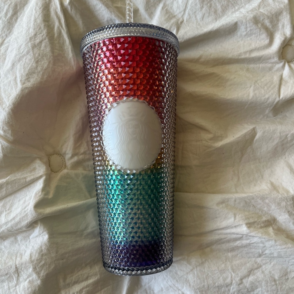 Rainbow Studded Starbucks Tumbler